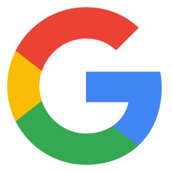Google logo featuring a multicolored 'G' with segments in blue, red, yellow, and green on a black background, symbolizing Google's brand identity.