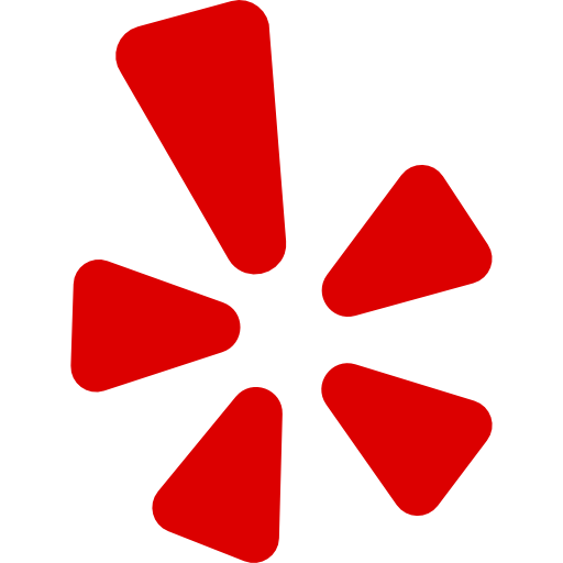 Red, stylized starburst shape with asymmetrical triangular petals on a black background, conveying a modern and dynamic tone.